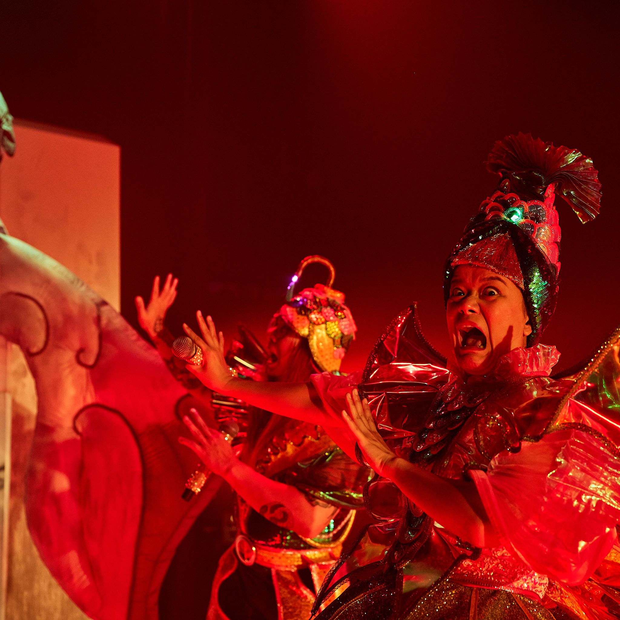 LEGENDS (Of the Golden Arches) Joe Paradise Lui and Merlynn Tong react in fear to a god