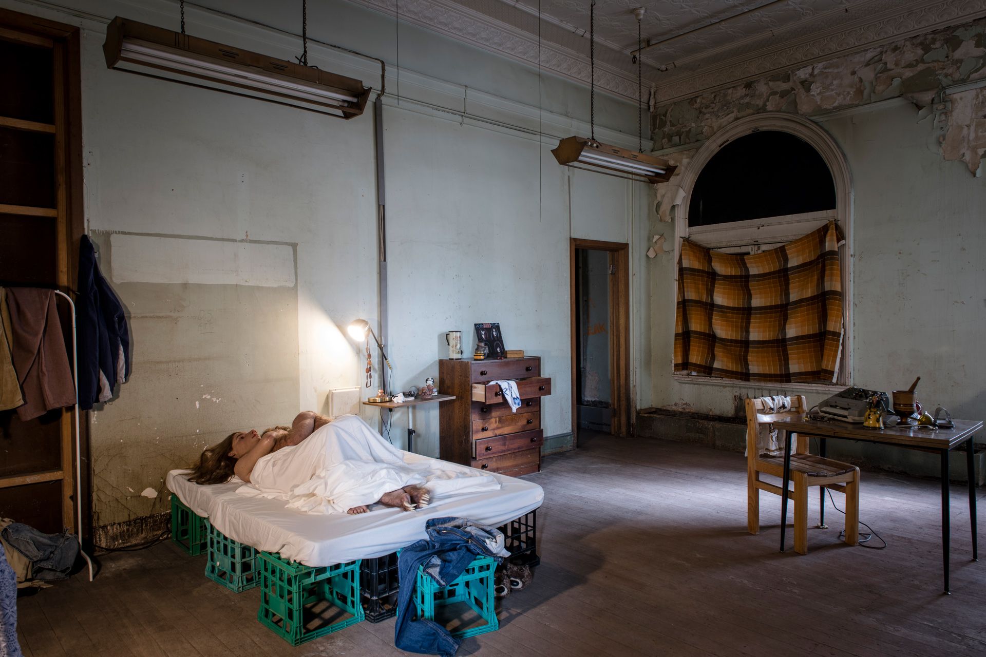 The Couple by Patricia Piccinini installed at A Miracle Constantly Repeated 