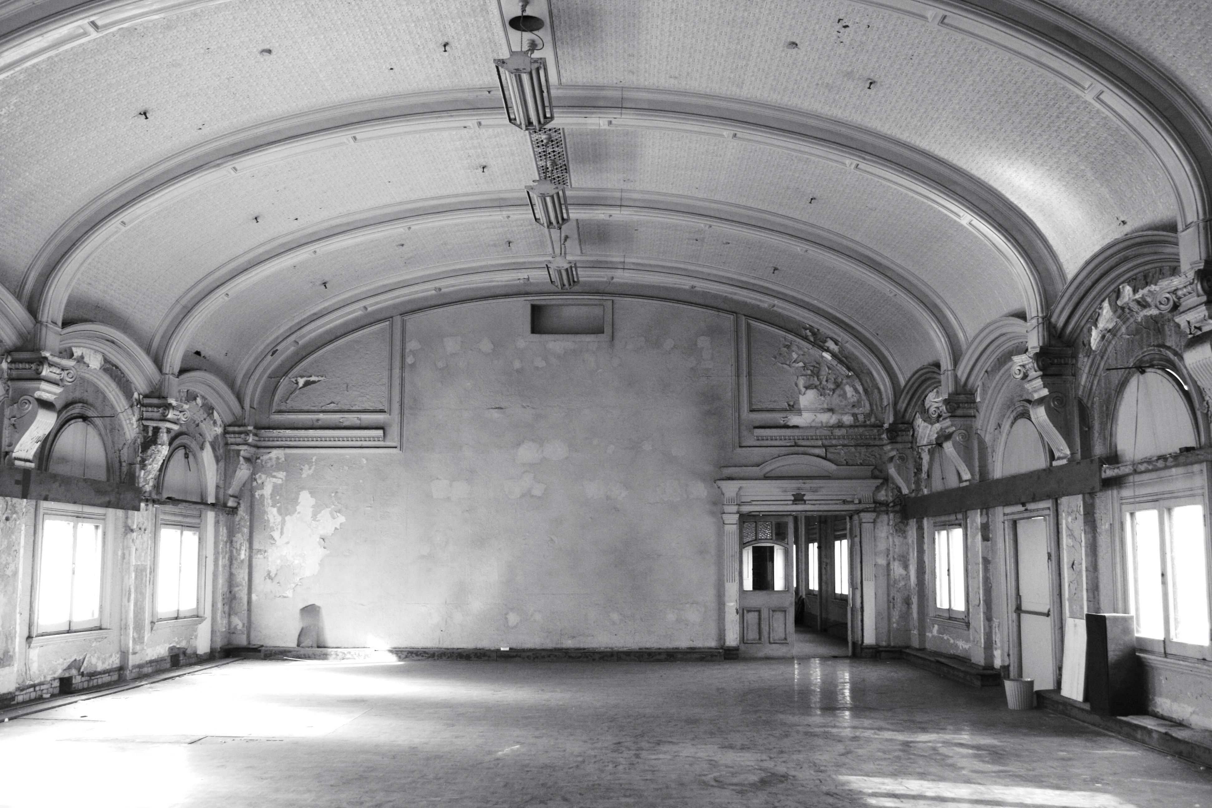 The Ballroom in 2008 with roof and floor intact